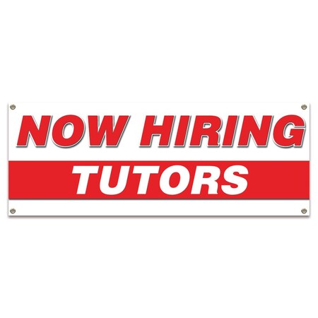 Signmission Now Hiring Tutors Banner Apply Inside Accepting Application Single Sided B-30318